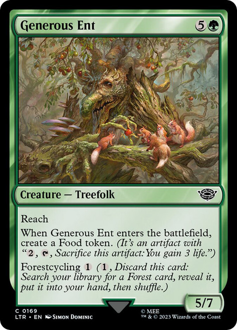 Generous Ent\nThe Lord of the Rings\nSingle\nMagic The Gathering