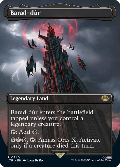 Barad-dur (#340) (Borderless)\nThe Lord of the Rings - Variants\nSingle\nMagic The Gathering