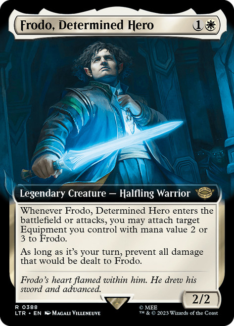 Frodo, Determined Hero (Extended Art)\nThe Lord of the Rings - Variants\nSingle\nMagic The Gathering