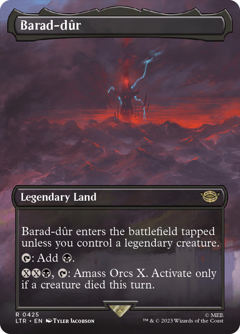 Barad-dur (#425) (Borderless)\nThe Lord of the Rings - Variants\nSingle\nMagic The Gathering