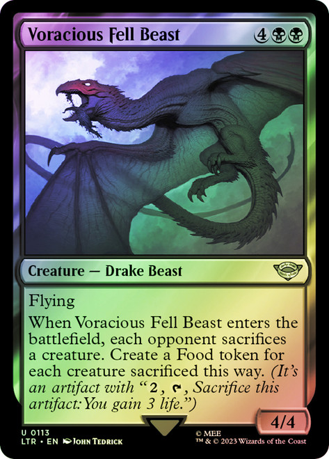 Voracious Fell Beast\nThe Lord of the Rings\nSingle\nMagic The Gathering