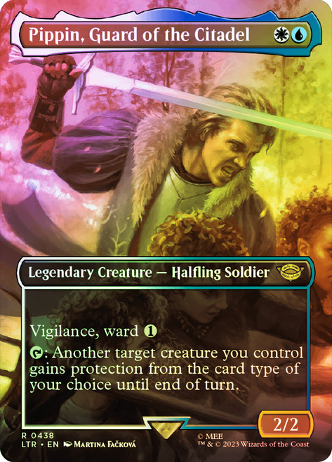 Pippin, Guard of the Citadel (Borderless)\nThe Lord of the Rings - Variants\nSingle\nMagic The Gathering