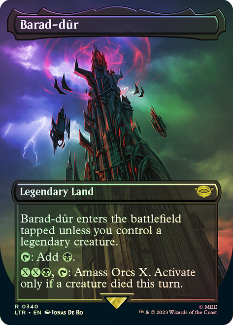Barad-dur (#340) (Borderless)\nThe Lord of the Rings - Variants\nSingle\nMagic The Gathering