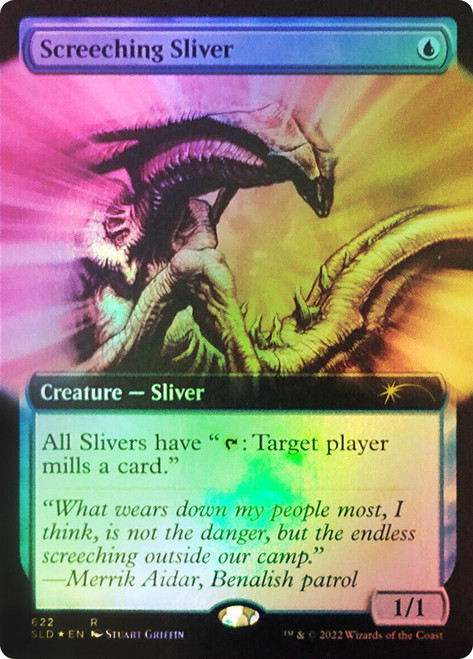 Screeching Sliver (Secret Lair) (Extended Art)\nPromo: General\nSingle\nMagic The Gathering