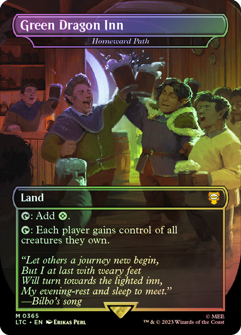 Homeward Path (Green Dragon Inn) (Borderless)\nThe Lord of the Rings Commander - Variants\nSingle\nMagic The Gathering