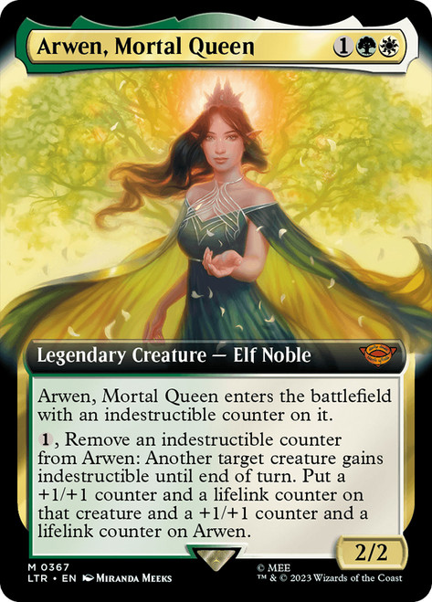 サージFOIL 拡張アート Arwen, Mortal Queen 2枚セット Arwen, Mortal Queen | The Lord of the Rings | Star City Games