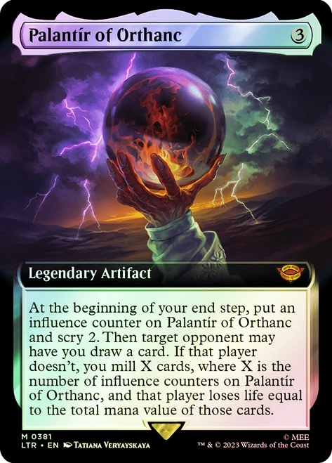 Palantir of Orthanc (Extended Art)\nThe Lord of the Rings - Variants\nSingle\nMagic The Gathering