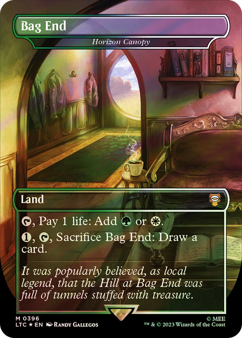 Horizon Canopy (Bag End) (Borderless) (Surge Foil)\nThe Lord of the Rings Commander - Alternate Foil\nSingle\nMagic The Gathering