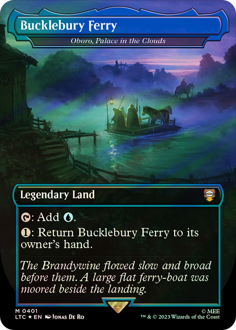Oboro, Palace in the Clouds (Bucklebury Ferry) (Borderless) (Surge Foil)\nThe Lord of the Rings Commander - Alternate Foil\nSingle\nMagic The Gathering