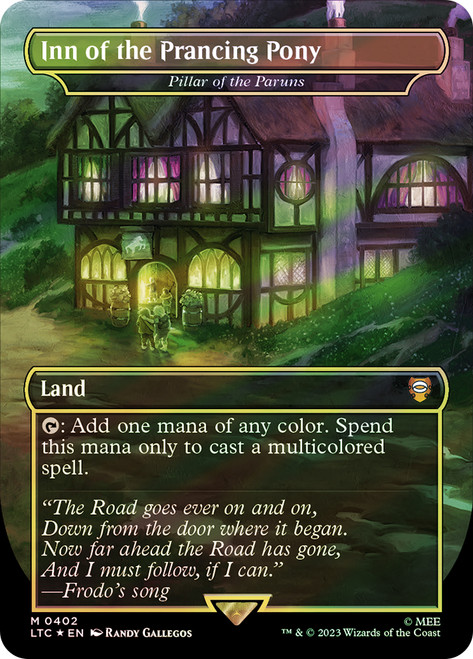 Pillar of the Paruns (Inn of the Prancing Pony) (Borderless) (Surge Foil)\nThe Lord of the Rings Commander - Alternate Foil\nSingle\nMagic The Gathering