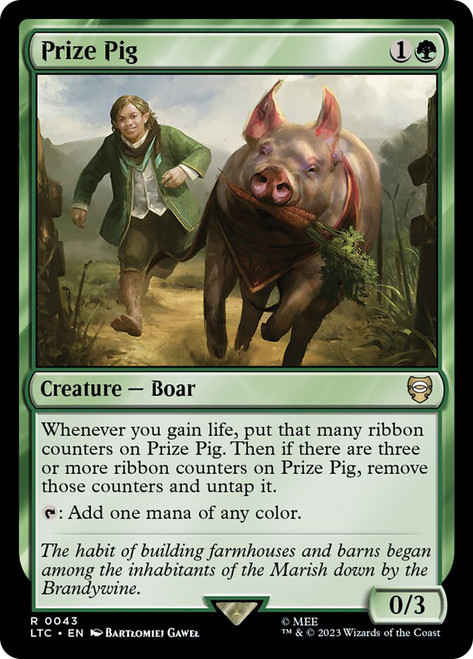Prize Pig\nThe Lord of the Rings Commander\nSingle\nMagic The Gathering