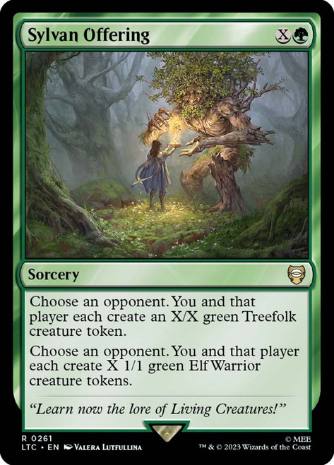 Sylvan Offering\nThe Lord of the Rings Commander\nSingle\nMagic The Gathering