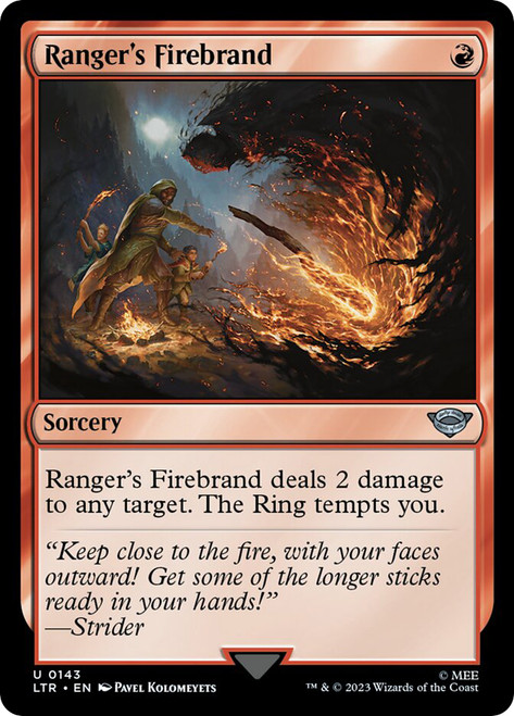 Ranger's Firebrand\nThe Lord of the Rings\nSingle\nMagic The Gathering