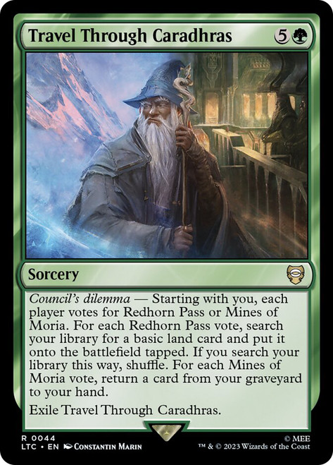 Travel Through Caradhras\nThe Lord of the Rings Commander\nSingle\nMagic The Gathering