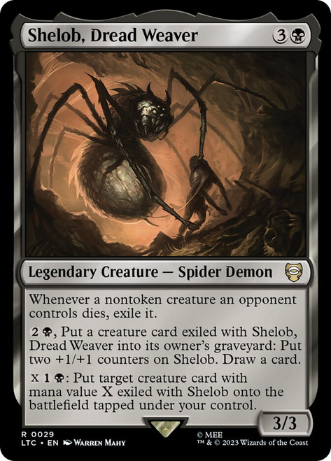 Shelob, Dread Weaver\nThe Lord of the Rings Commander\nSingle\nMagic The Gathering
