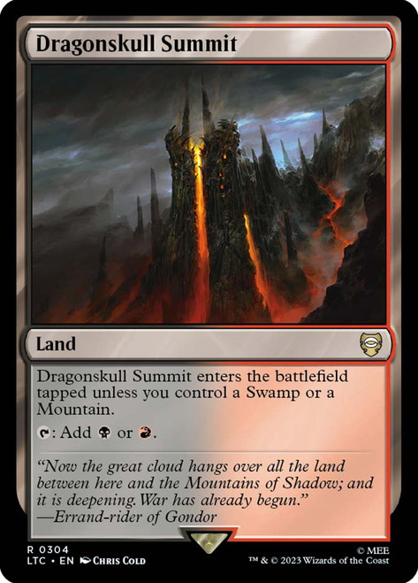 Dragonskull Summit\nThe Lord of the Rings Commander\nSingle\nMagic The Gathering