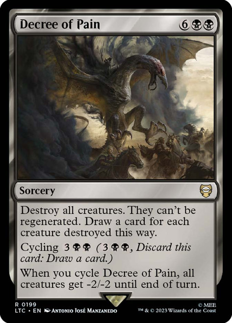 Decree of Pain\nThe Lord of the Rings Commander\nSingle\nMagic The Gathering