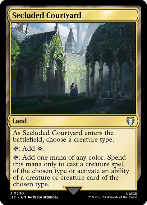 Secluded Courtyard\nThe Lord of the Rings Commander\nSingle\nMagic The Gathering