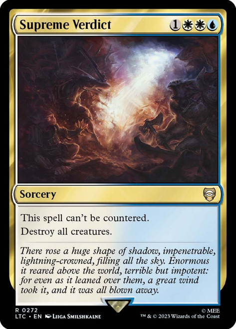 Supreme Verdict\nThe Lord of the Rings Commander\nSingle\nMagic The Gathering