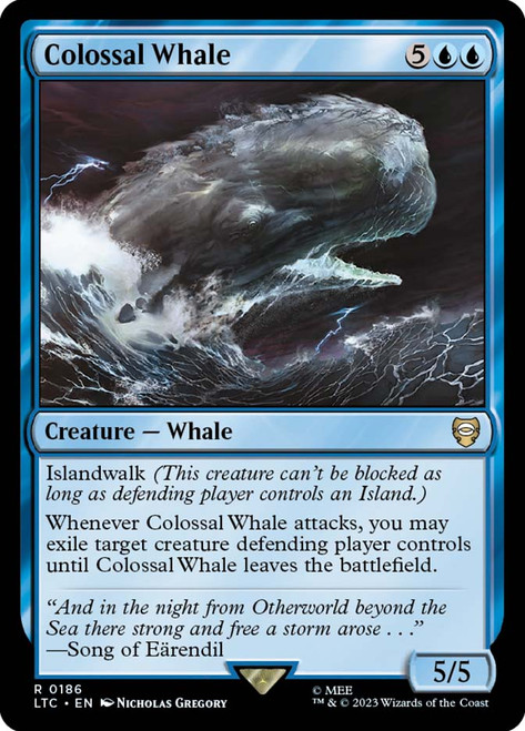Colossal Whale\nThe Lord of the Rings Commander\nSingle\nMagic The Gathering