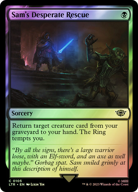Sam's Desperate Rescue\nThe Lord of the Rings\nSingle\nMagic The Gathering
