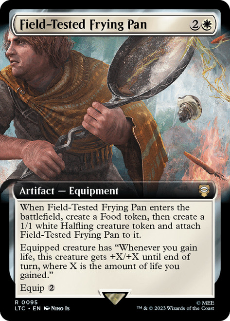 Field-Tested Frying Pan (Extended Art)\nThe Lord of the Rings Commander - Variants\nSingle\nMagic The Gathering