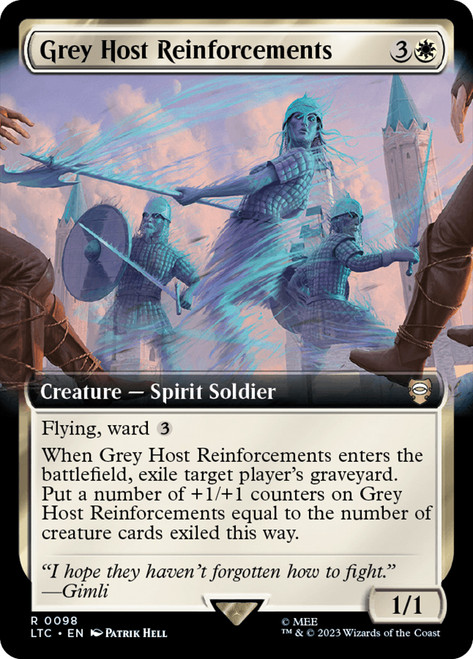 Grey Host Reinforcements (Extended Art)\nThe Lord of the Rings Commander - Variants\nSingle\nMagic The Gathering