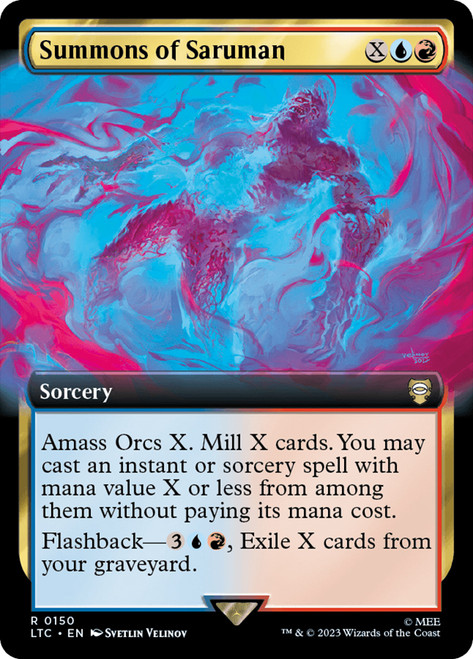 Summons of Saruman (Extended Art)\nThe Lord of the Rings Commander - Variants\nSingle\nMagic The Gathering