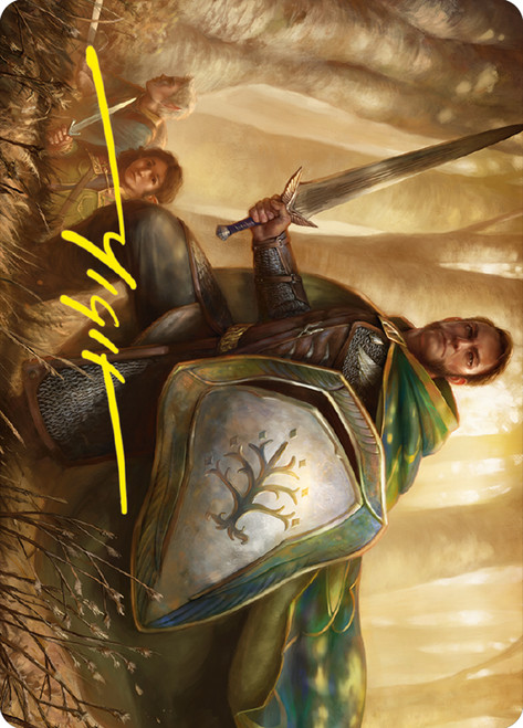 {Boromir, Warden of the Tower Art Card} (Signed)\nArt Series: The Lord of the Rings - Variants\nSingle\nMagic The Gathering