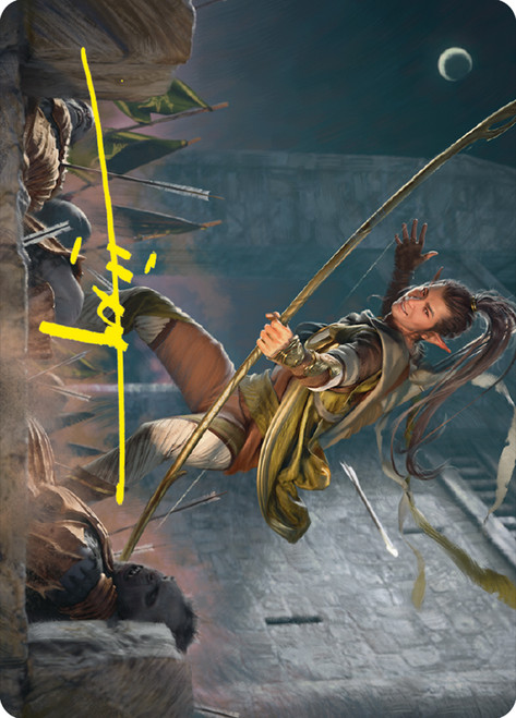 {Legolas, Counter of Kills Art Card} (Signed)\nArt Series: The Lord of the Rings - Variants\nSingle\nMagic The Gathering