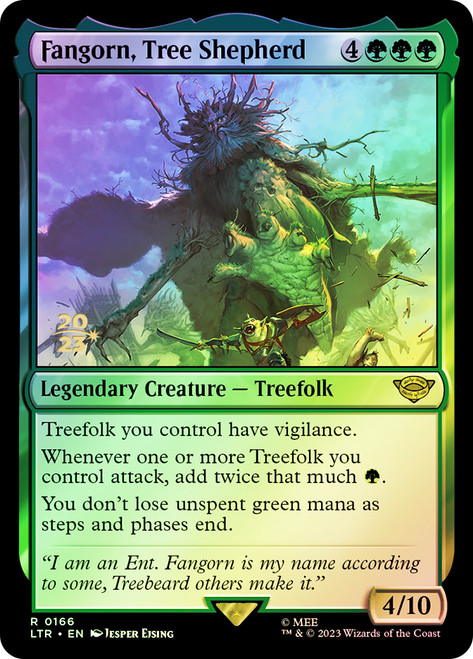 Fangorn, Tree Shepherd (Prerelease) (The Lord of the Rings)\nPromo: Date Stamped\nSingle\nMagic The Gathering