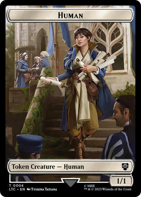 {Human Token} // {Human Soldier Token} (#002)\nThe Lord of the Rings Commander\nSingle\nMagic The Gathering