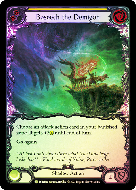 Beseech The Demigon Yellow