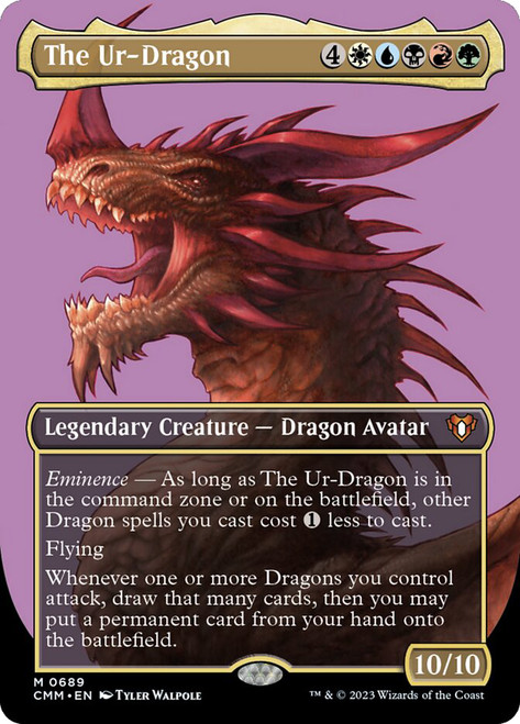 The Ur-Dragon (Borderless)\nCommander Masters - Variants\nSingle\nMagic The Gathering
