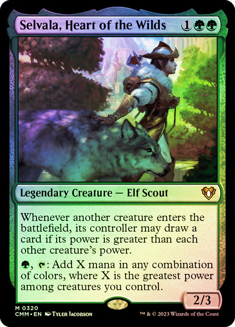 Selvala, Heart of the Wilds\nCommander Masters\nSingle\nMagic The Gathering