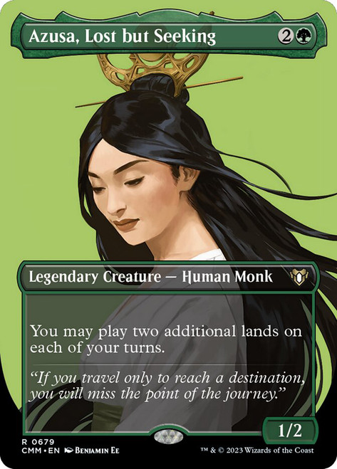 Azusa, Lost but Seeking (Borderless) | Commander Masters 