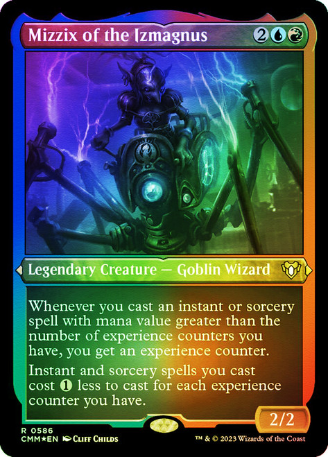 Mizzix of the Izmagnus (Foil Etched)\nCommander Masters - Alternate Foil\nSingle\nMagic The Gathering