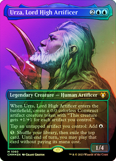 Urza, Lord High Artificer (Borderless) (Textured Foil) | Commander 