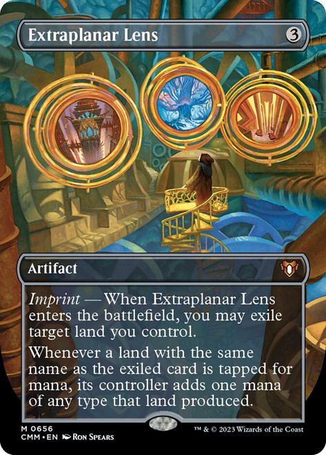 Extraplanar Lens (Borderless)\nCommander Masters - Variants\nSingle\nMagic The Gathering