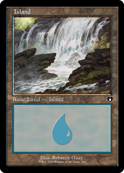 Island (#441) (Retro Frame)\nCommander Masters - Retro Frame\nSingle\nMagic The Gathering