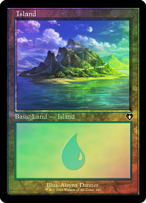 Island (#440) (Retro Frame) | Commander Masters - Retro Frame 