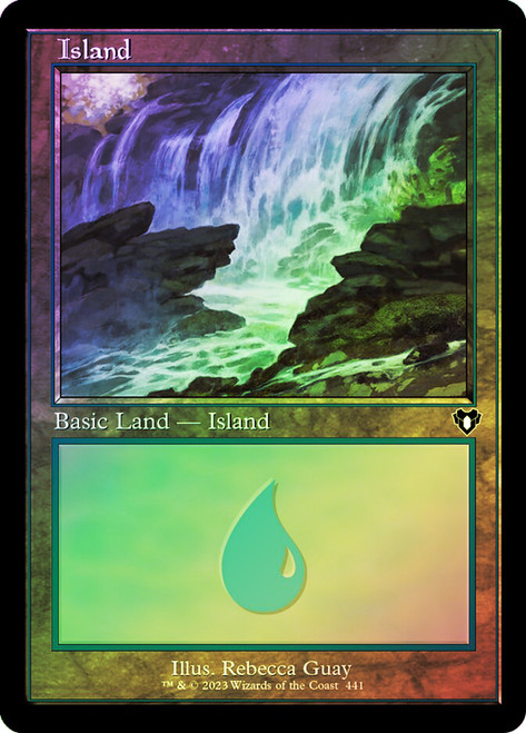 Island (#441) (Retro Frame)\nCommander Masters - Retro Frame\nSingle\nMagic The Gathering