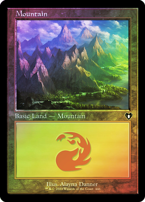 Mountain (#446) (Retro Frame) | Commander Masters - Retro Frame 