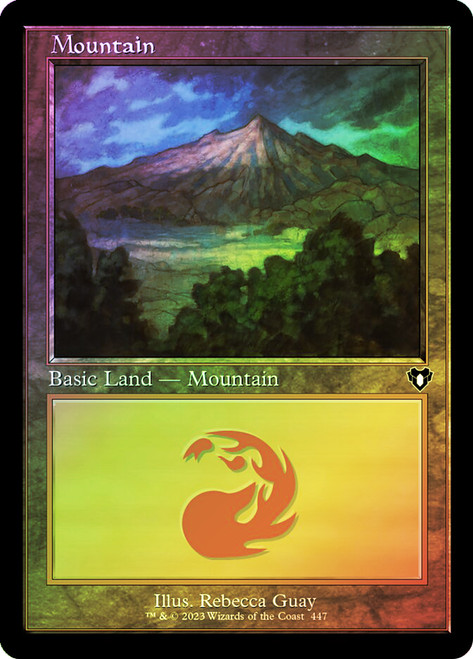 Mountain (#447) (Retro Frame) | Commander Masters - Retro Frame 