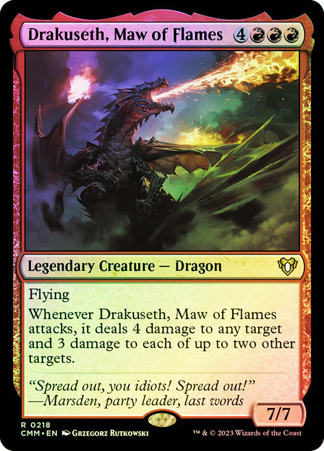 Drakuseth, Maw of Flames\nCommander Masters\nSingle\nMagic The Gathering