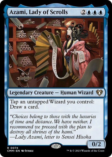 Azami, Lady of Scrolls\nCommander Masters\nSingle\nMagic The Gathering