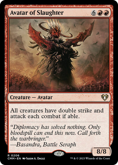 Avatar of Slaughter\nCommander Masters\nSingle\nMagic The Gathering