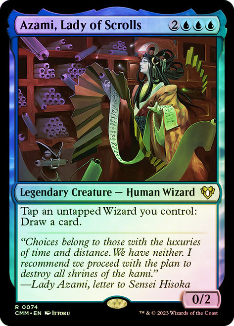 Azami, Lady of Scrolls\nCommander Masters\nSingle\nMagic The Gathering
