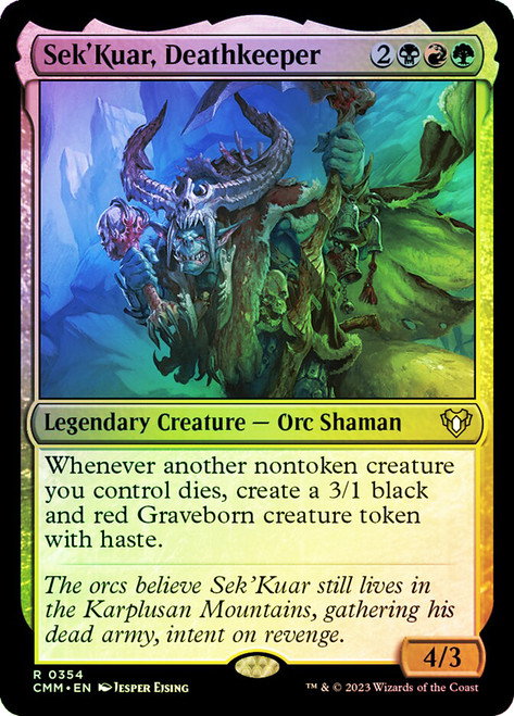Sek'Kuar, Deathkeeper\nCommander Masters\nSingle\nMagic The Gathering