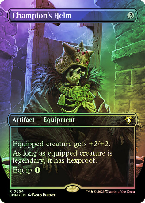 Champion's Helm (Borderless)\nCommander Masters - Variants\nSingle\nMagic The Gathering